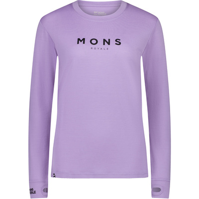 Mons Royale Femme T-shirt long Yotei Classic (taille L, Violet)