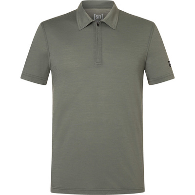Super.Natural Heren Zip Polo T-shirt