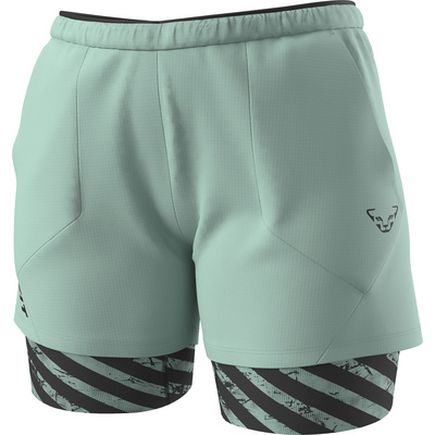 Dynafit Dames Trail 2in1 Korte broek (Maat M, Groen)