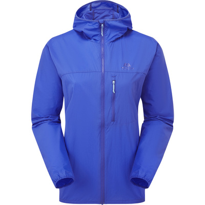 Mountain Equipment Dames Aerofoil Hooded Jas (Maat XS, Blauw)