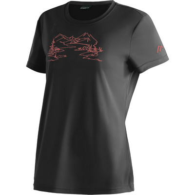 Maier Sports Dames Wilma Print T-shirt (Maat M, Zwart)