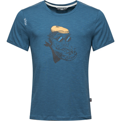 Chillaz Heren French Mountaineer T-shirt (Maat S, Blauw)