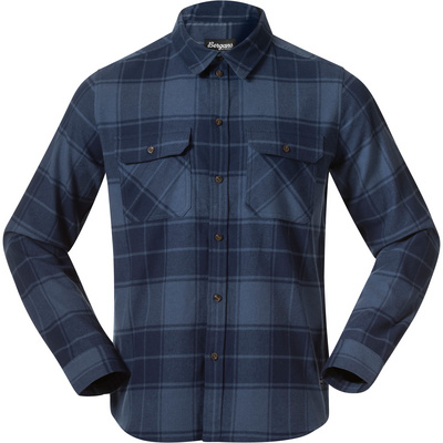 Bergans Heren Nordmarka Flannel Overhemd (Maat M, Blauw)