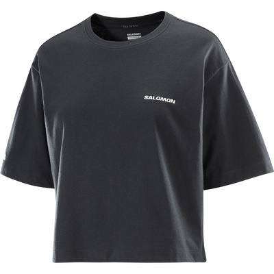 Salomon Dames Logo T-shirt (Maat M, Zwart)