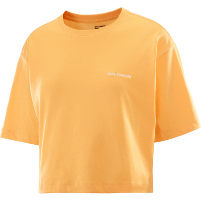 Salomon Dames Logo T-shirt (Maat XS, Oranje)