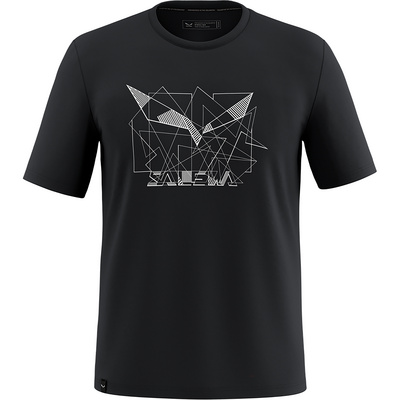 Salewa Heren Eagle Geometric T-shirt (Maat M, Zwart)