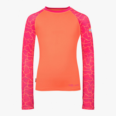 Trollkids Kinderen Haukland Swim Shirt (Maat 104, Roze)
