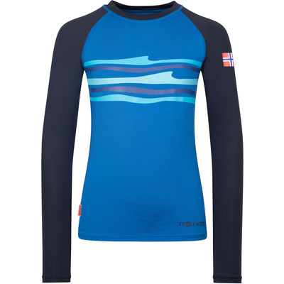 Trollkids Kinderen Haukland Swim Shirt (Maat 104, Blauw)