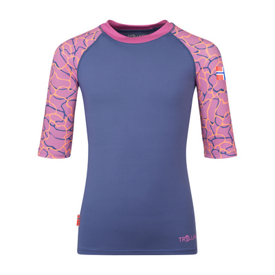 Trollkids Kinderen Haukland Swim T-shirt (Maat 104, Paars)