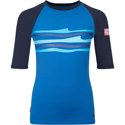 Trollkids Kinderen Haukland Swim T-shirt (Maat 110, Blauw)