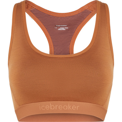 Icebreaker Femme Soutien-gorge de sport 125 ZoneKnit Racerback (taille M, Brun)