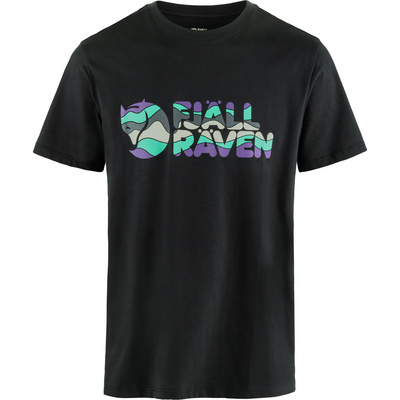 Fjällräven Heren Multicolor Logo T-shirt (Maat S, Zwart)
