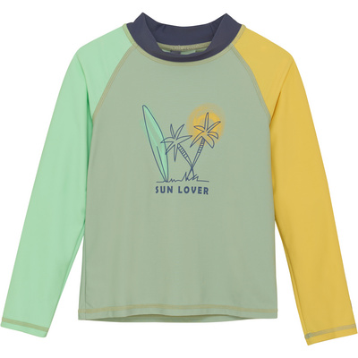 Color Kids Kinderen Chest Print UV Longsleeve (Maat 122, Groen)