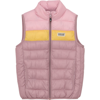 Color Kids Kinderen Colorblock Bodywarmer (Maat 122, licht roze)