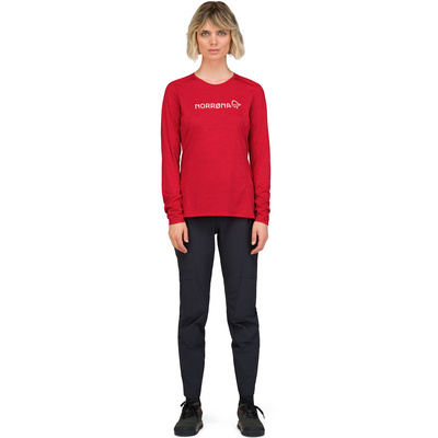 Norrona Dames Fjørå Equaliser Lightweight Longsleeve (Maat XS, Rood)