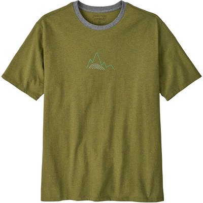 Patagonia Heren Berm Logo Responsibili T-shirt (Maat M, Olijf)