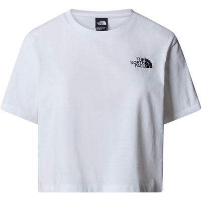 The North Face Dames Simple Dome Cropped T-shirt (Maat M, Wit)