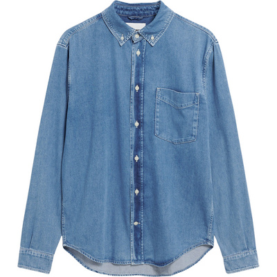 Armedangels Heren Gavraa Overhemd (Maat L, Blauw)