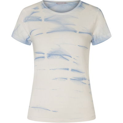 Mandala Dames Batik T-shirt (Maat M, Blauw)