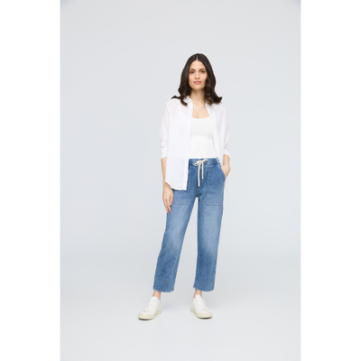 Duer Dames Performance Denim Lite Harbour Broek (Maat S, Blauw)