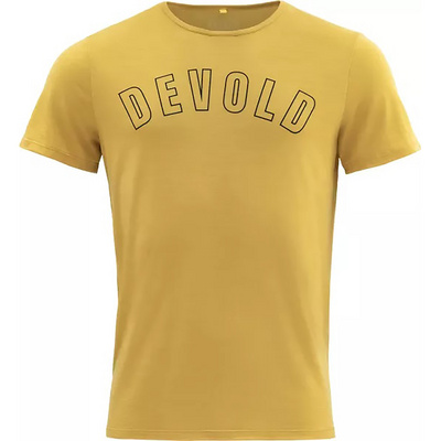 Devold Heren Logo Merino 130 T-shirt (Maat M, Geel)