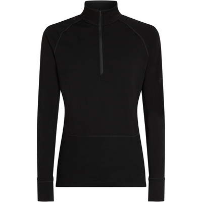 Icebreaker Heren Merino 200 ZoneKnit Half Zip Longsleeve (Maat S, Zwart)