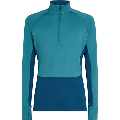 Icebreaker Heren Merino 200 ZoneKnit Half Zip Longsleeve (Maat XL, Blauw)