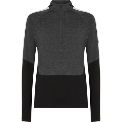 Icebreaker Homme T-shirt long Merino 200 Oasis+ Half Zip Hoodie (taille L, Noir)