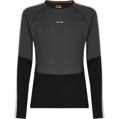 Icebreaker Homme T-shirt long Merino 200 Oasis+ Crewe (taille L, Noir)