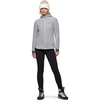 Norrona Femme Veste Femund Warmwool3 Hood (taille M, Gris)
