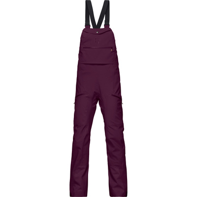 Norrona Dames Tamok GTX Performance Shell Bib Broek (Maat S, Paars)