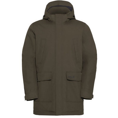 Jack Wolfskin Heren Canyon Shield Parka (Maat L, Olijf)