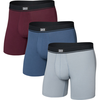 Saxx Underwear Heren Essential Cotton Brief Fly 3er Pack Boxershort (Maat XL, Meerkleurig)