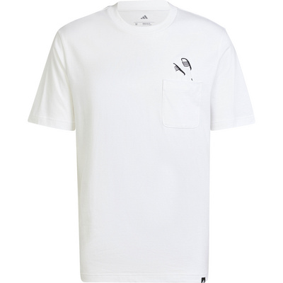 Adidas Heren Lounge Slides Graphic Pocket T-shirt