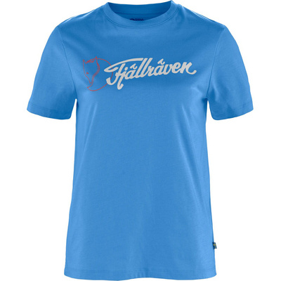 Fjällräven Dames Archive Logo T-shirt (Maat XL, Blauw)