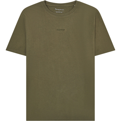 KnowledgeCotton Apparel Heren Chest Embroidery T-shirt