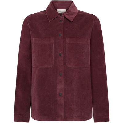 KnowledgeCotton Apparel Dames Corduroy Blouse (Maat M, Paars)