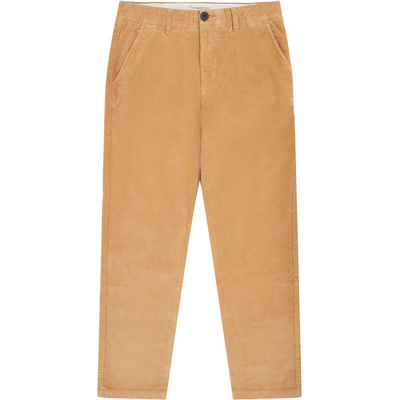 KnowledgeCotton Apparel Heren Chuck Corduroy Chino Broek (Maat INCH 33/32, Bruin)