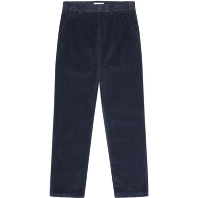 KnowledgeCotton Apparel Heren Chuck Corduroy Chino Broek (Maat INCH 32/34, Blauw)