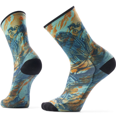 SmartWool Heren Bike Zero Cushion Rugged Ride Print Sokken