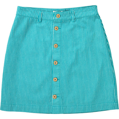 Brava Fabrics Dames Denim Stripes Mini Rok (Maat L, Turquoise)