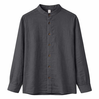 Mazine Heren Stand Collar Linen Overhemd