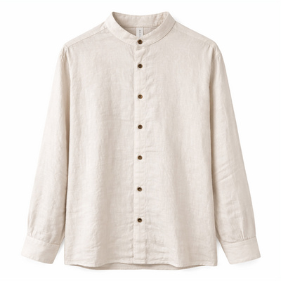 Mazine Heren Stand Collar Linen Overhemd