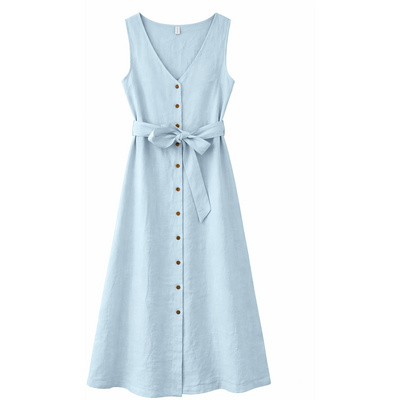 Mazine Dames Sleeveless Linen Maxi Jurk