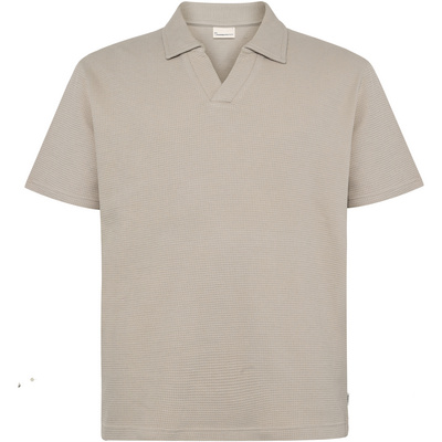 KnowledgeCotton Apparel Heren Waffle Polo T-shirt