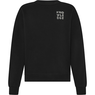 KnowledgeCotton Apparel Heren Flock Print Crew Neck Trui