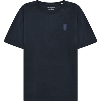 KnowledgeCotton Apparel Heren Chest Embroidery T-shirt