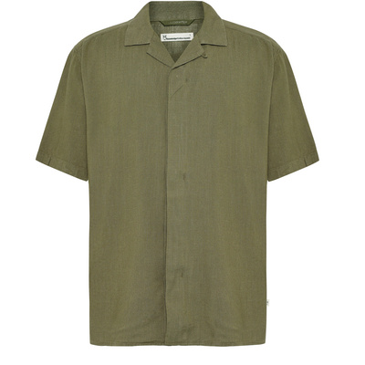 KnowledgeCotton Apparel Heren Linen-Mix Overhemd