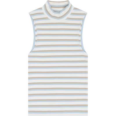 KnowledgeCotton Apparel Dames High Neck Rib Top