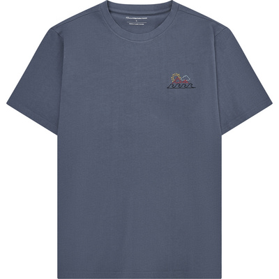 KnowledgeCotton Apparel Heren Chest Print T-shirt
